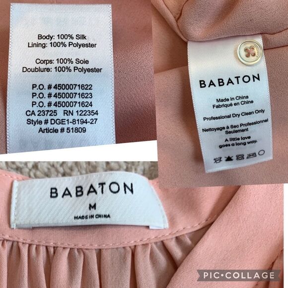 ARITZIA Babaton Benedict silk dress blush pink Sz M🔥 - Picture 11 of 15